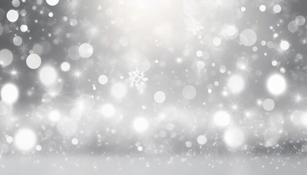 white and gray christmas light with snowflake bokeh background winter backdrop wallpaper