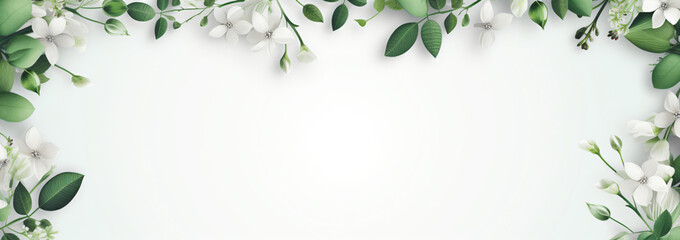 Flower border frame free mockup images for commercial use, in the style of light gray and green,...