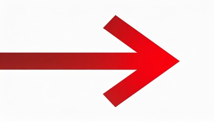 red simple straight arrow right symbol
