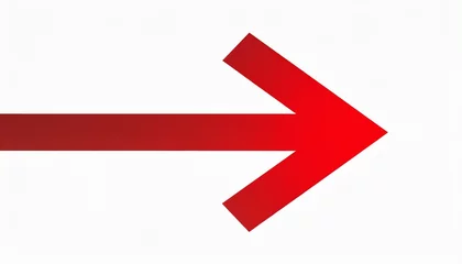 Fotobehang red simple straight arrow right symbol © Richard