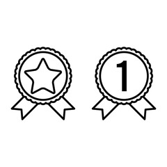 icon set of competition winner awards