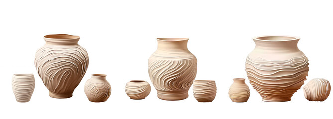 pottery and ceramics craft isolated on transparent backgrounda