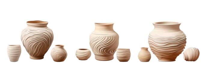 pottery and ceramics craft isolated on transparent backgrounda
