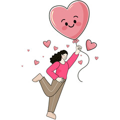 Various elements related to the Valentine's Day festival