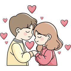 Various elements related to the Valentine's Day festival