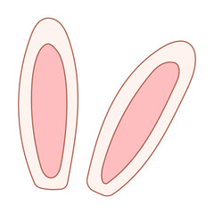easter hare ears colored hunting icon element