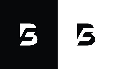 Initial letter bf or fb logo design template - obrazy, fototapety, plakaty