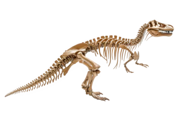 Foto op Plexiglas Dinosaurus dinosaur bone fossil isolated on transparent background ,generative ai