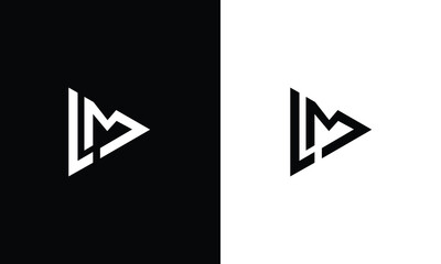 LM Letter logo design vector template - obrazy, fototapety, plakaty