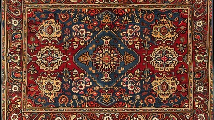 Beautiful carpet with a pattern. Handicraft cotton handmade traditional floor rug
