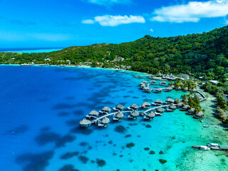 Bora Bora paradise by drone, French Polynesia