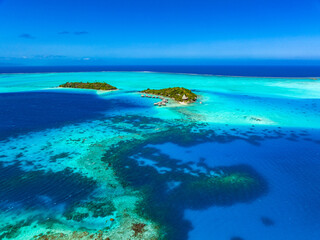 Bora Bora paradise by drone, French Polynesia