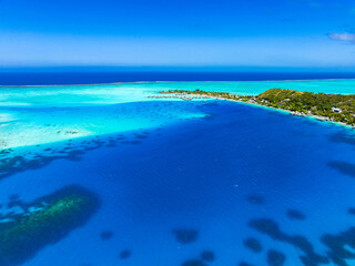 Bora Bora paradise by drone, French Polynesia