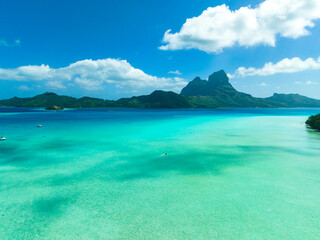 Bora Bora paradise by drone, French Polynesia