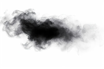 black smoke on white background - obrazy, fototapety, plakaty