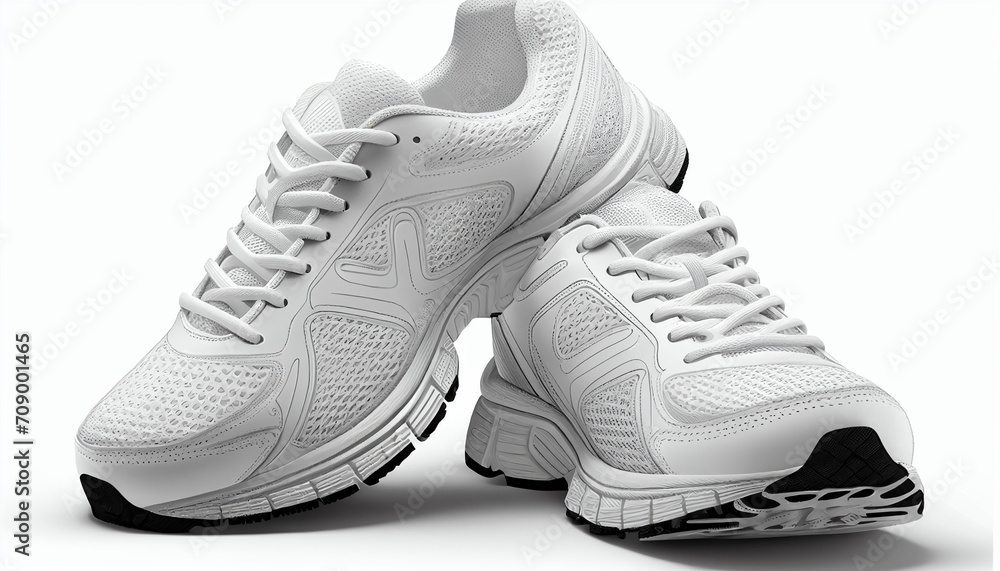 Poster An isolated pair of sneakers against a white background