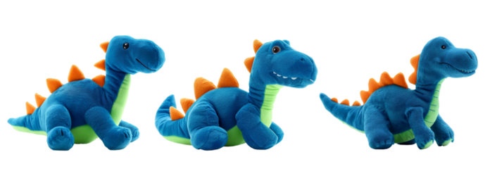 dinosaur plush doll isolated on white background