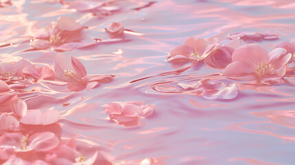 pink blossom in water