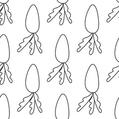 easter carrot vegetable food colored line doodle