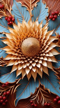 Pattern thistle flower UHD wallpaper