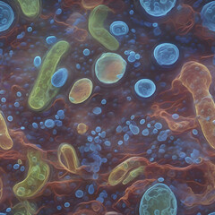 Color bacteria painting background. 