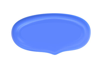 3d speech balloon for text. Cloud for message talk. Speak dialog box. 3d vector render.