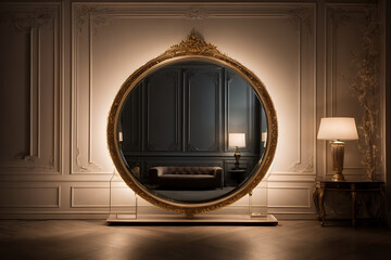 The mirror in the room