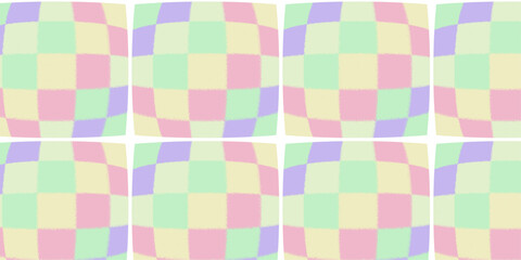 Geometric pattern vector background with Scandinavian abstract color or Swiss geometry prints of rectangles, squares and circles shape design