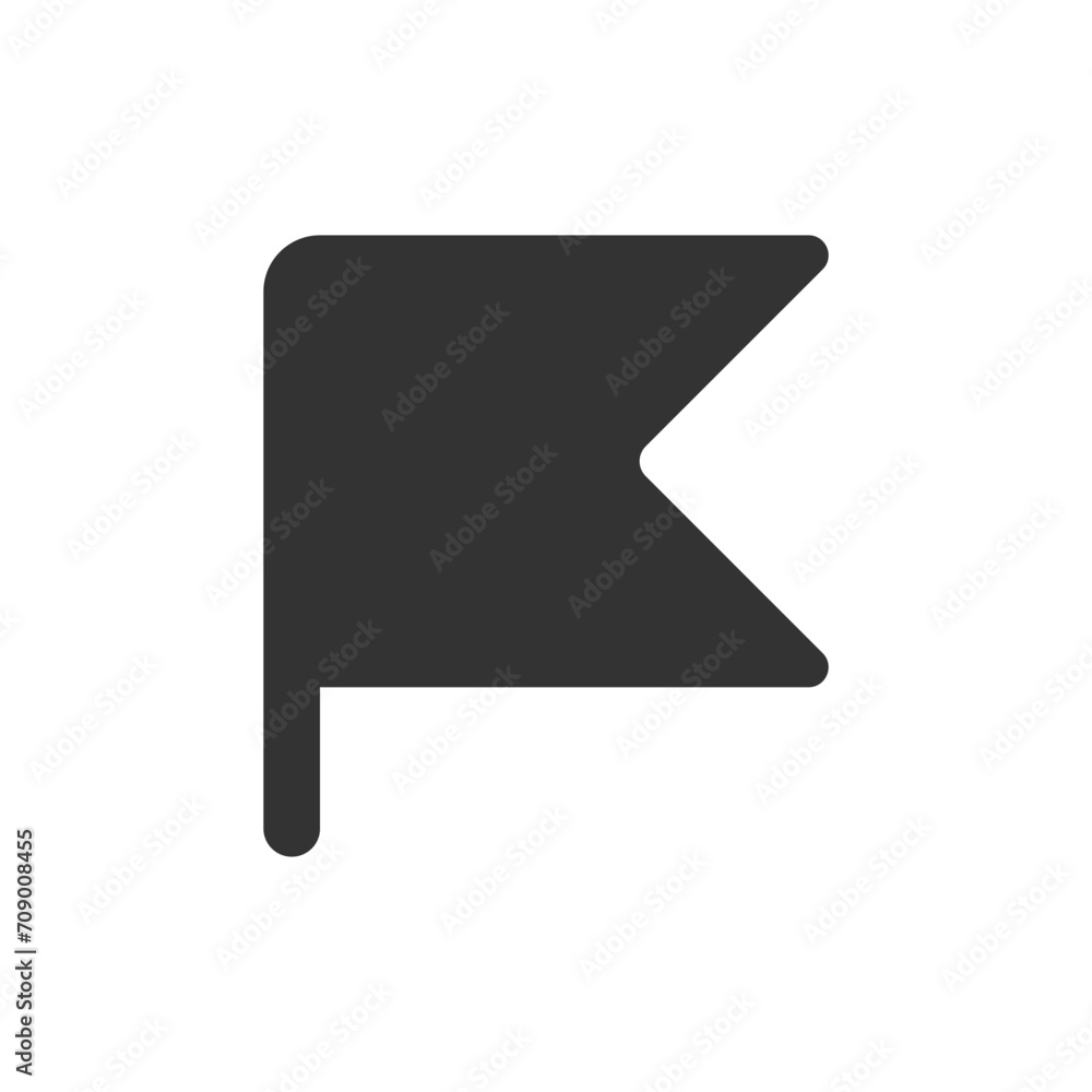 Aufkleber flag glyph vector icon isolated. flag stock vector icon for web, mobile app and ui design