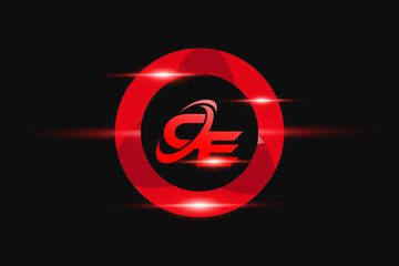 Fototapeta premium CE Red logo Design. Vector logo design for business.