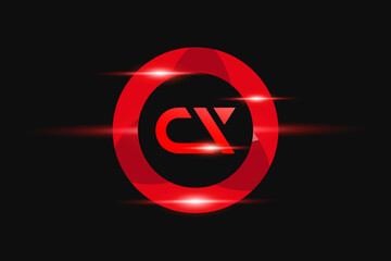 CX Red logo Design. Vector logo design for business.