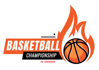 Basketball ball football tournament icons. Symbol or emblem. vector illustration