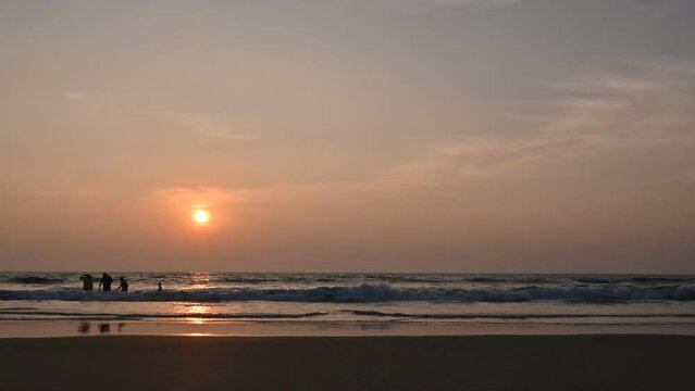 4K Time lapse footage of Sunset over Arabian sea gokarna Kumta Karnataka
