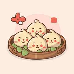 Obraz na płótnie Canvas Cute Sushi Kawaii Characters
