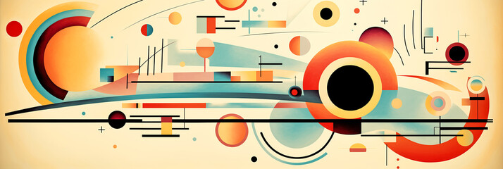 abstract retro futuristic illustration