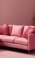 sofa with pillows. generative ai