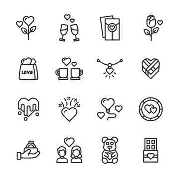 set of icons Valentine