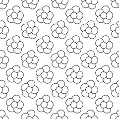 easter flowers vector plant pattern line doodle