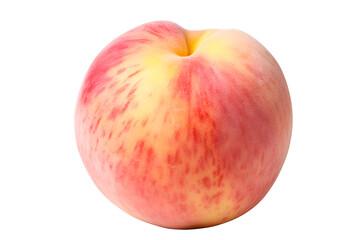 Ripe peach isolated on white background. Clipping path included.