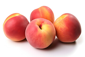 Fototapeta na wymiar Ripe peach isolated on white background. Clipping path included.