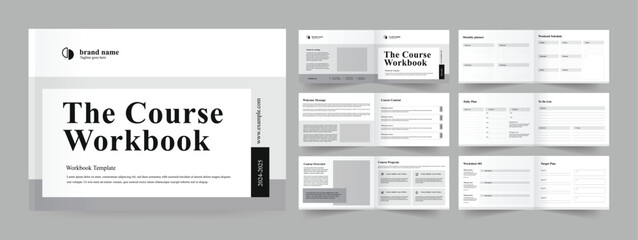 Course Workbook layout Workbook Magazine Journal and Planner 