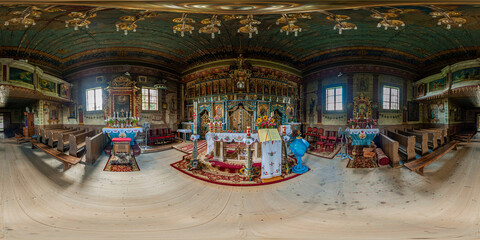 Cerkiew Berest panorama 360 - obrazy, fototapety, plakaty
