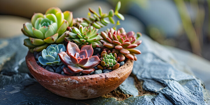 Succulents in pots, different type of green succulent plant, Succulents in pots, flowers at home

