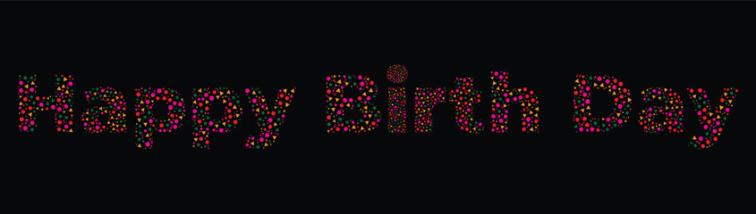 Happy birth day typography ,Happy birth day text ,Happy birth day lettering