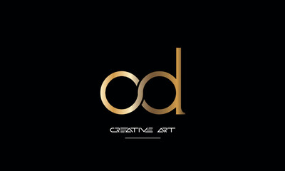 DO, OD, D, O abstract letters logo monogram
