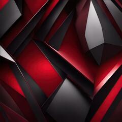 Black and deep Red abstract modern Geometric shapes background