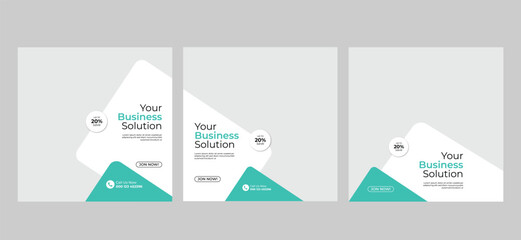 digital business instagram social media post template 