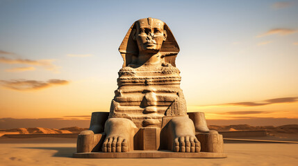 photograph real the sphinx of giza country - obrazy, fototapety, plakaty