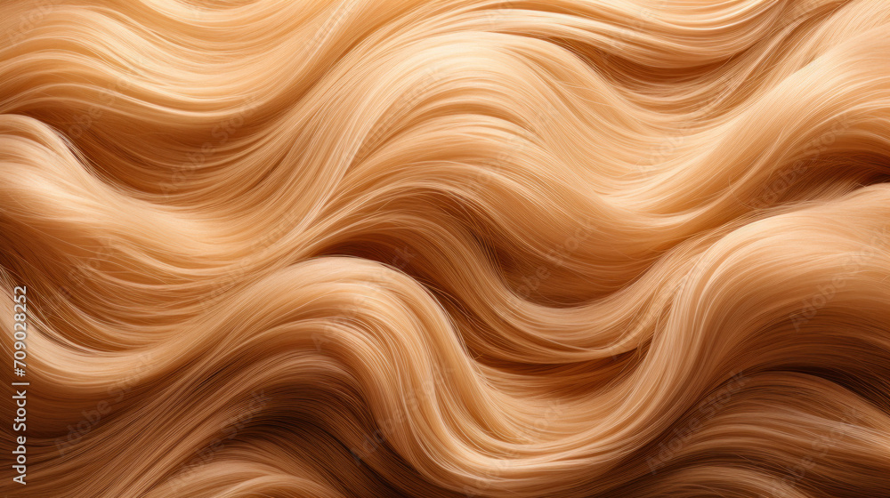Poster abstract background of flowing golden silk fabric with a smooth wavy texture, creating an impression