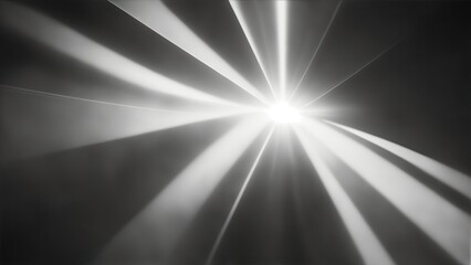 Fototapeta premium Gray light rays with geometric shapes background